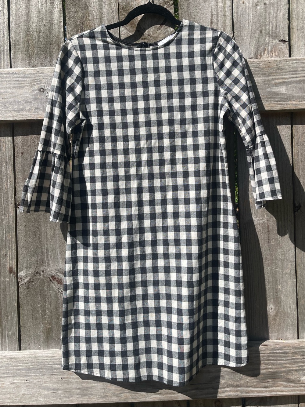 Ces Femme Black and White Gingham Dress Sz S